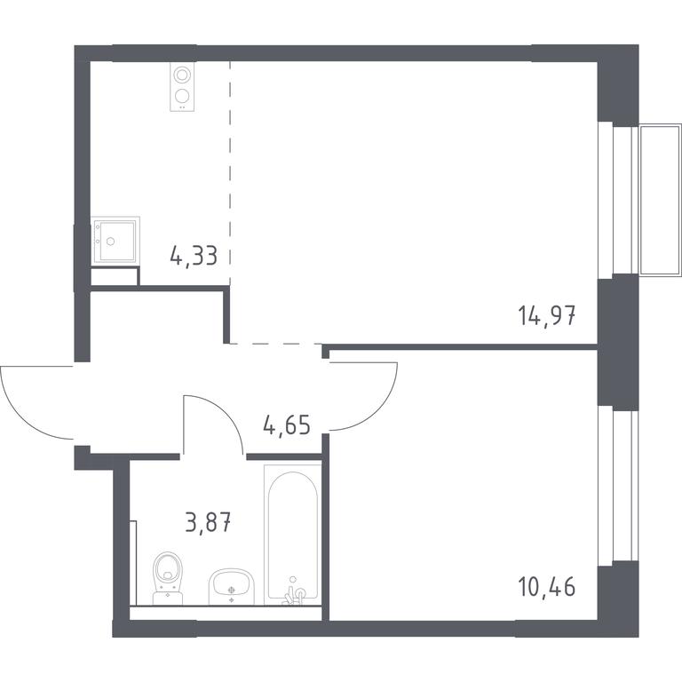 Apartment Sale, 38.28 sq. m. at Novoe Vnukovo, kvartal № 38, Kokoshkino Settlement, Moscow, Russia #1 Apartment Sale, 38.28 sq. m. at Novoe Vnukovo, kvartal № 38, Kokoshkino Settlement, Moscow, Russia #1