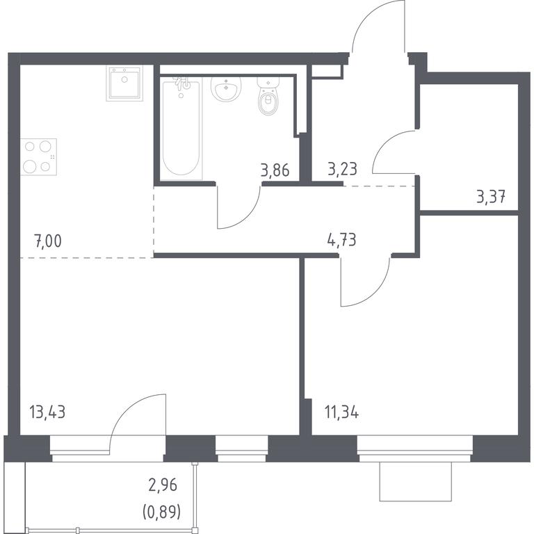 Apartment Sale, 47.85平方米 at Kvartal Zapadnyj, kvartal № 76, Marushkinskoye Settlement, Moscow, Russia #1 Apartment Sale, 47.85平方米 at Kvartal Zapadnyj, kvartal № 76, Marushkinskoye Settlement, Moscow, Russia #1