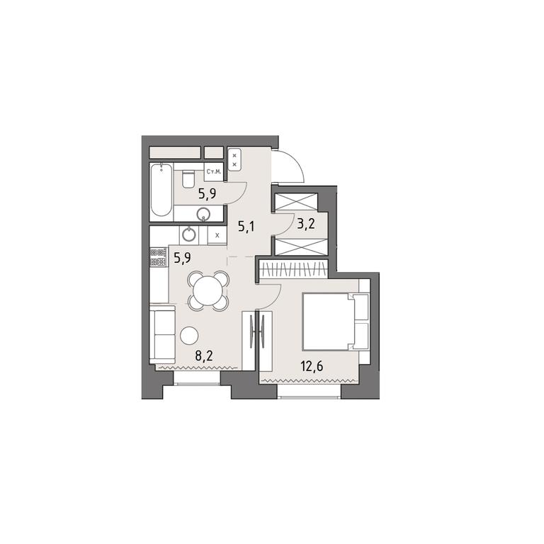 1-BD Apartment Sale, 40.8平方米 at Rodina Park, Vereyskaya Street, 12, Moscow, Russia #1 1-BD Apartment Sale, 40.8平方米 at Rodina Park, Vereyskaya Street, 12, Moscow, Russia #1