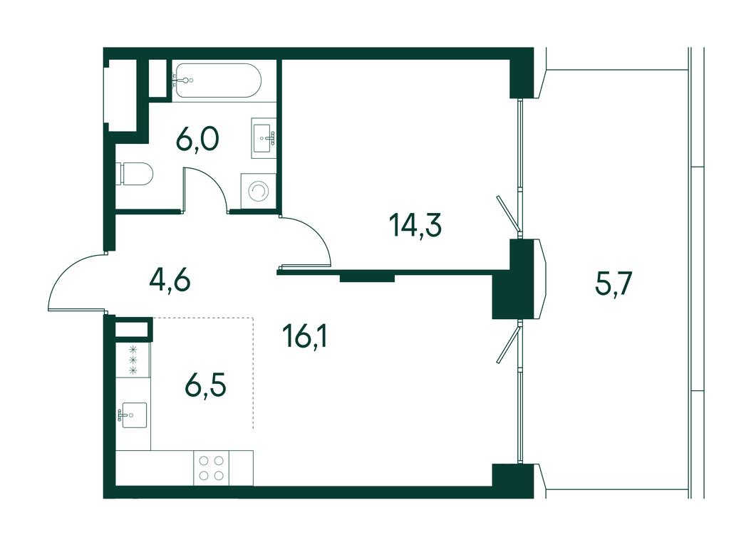 1-BD Apartment Sale, 53.2平方米 at Primavera, Volokolamskoye Highway, вл67, Moscow, Russia #1 1-BD Apartment Sale, 53.2平方米 at Primavera, Volokolamskoye Highway, вл67, Moscow, Russia #1