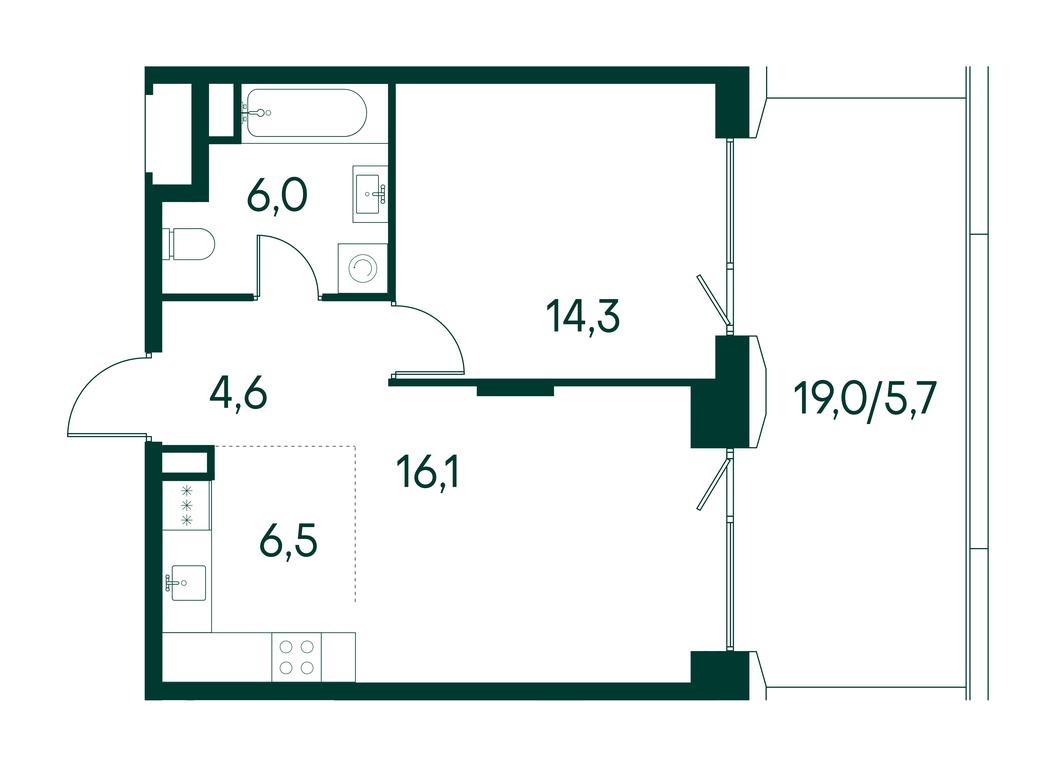 1-BD Apartment Sale, 53.2平方米 at Primavera, Volokolamskoye Highway, вл67, Moscow, Russia #2 1-BD Apartment Sale, 53.2平方米 at Primavera, Volokolamskoye Highway, вл67, Moscow, Russia #2