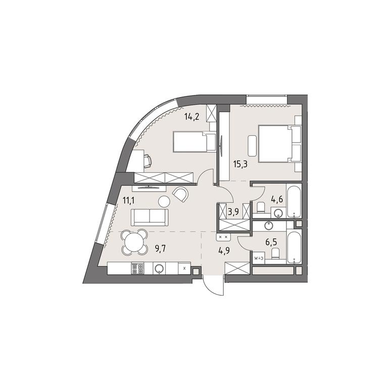 3-BD Apartment Sale, 70.1平方米 at Rodina Park, Vereyskaya Street, 12, Moscow, Russia #1 3-BD Apartment Sale, 70.1平方米 at Rodina Park, Vereyskaya Street, 12, Moscow, Russia #1