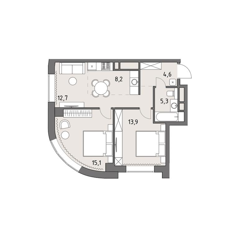 3-BD Apartment Sale, 59.6平方米 at Rodina Park, Vereyskaya Street, 12, Moscow, Russia #1 3-BD Apartment Sale, 59.6平方米 at Rodina Park, Vereyskaya Street, 12, Moscow, Russia #1