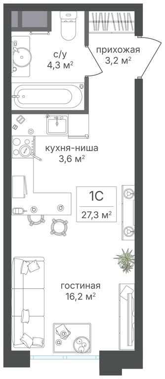 Apartment Sale, 27.3 sq. m. at Mikhalkovskiy, Mikhalkovskaya Street, 48, Moscow, Russia #1 Apartment Sale, 27.3 sq. m. at Mikhalkovskiy, Mikhalkovskaya Street, 48, Moscow, Russia #1