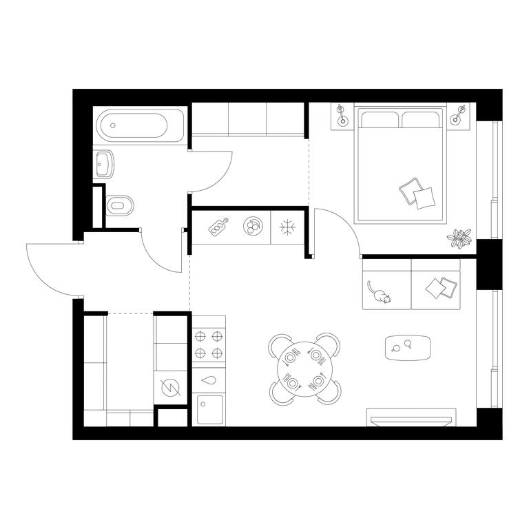1-BD Apartment Sale, 38.2 sq. m. at Altufevskoe 53, Алтуфьевское шоссе, 53с11, Москва, Россия #1 1-BD Apartment Sale, 38.2 sq. m. at Altufevskoe 53, Алтуфьевское шоссе, 53с11, Москва, Россия #1