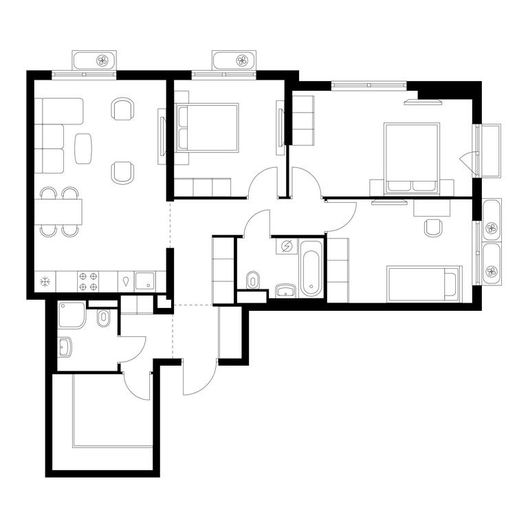 Продажа 3-комн. квартиры, 85,3 м² в ЖК «Яуза Парк», улица Колонцова, 4, Мытищи, Московская область, Россия #1 Продажа 3-комн. квартиры, 85,3 м² в ЖК «Яуза Парк», улица Колонцова, 4, Мытищи, Московская область, Россия #1