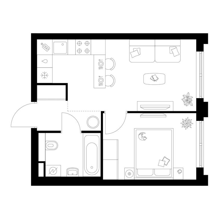 1-BD Apartment Sale, 32.2平方米 at Ilinskie Luga, Zapovednaya Street, 1, posyolok Ilyinskoye-Usovo, Krasnogorsk City District, Moscow Region, Russia #1 1-BD Apartment Sale, 32.2平方米 at Ilinskie Luga, Zapovednaya Street, 1, posyolok Ilyinskoye-Usovo, Krasnogorsk City District, Moscow Region, Russia #1