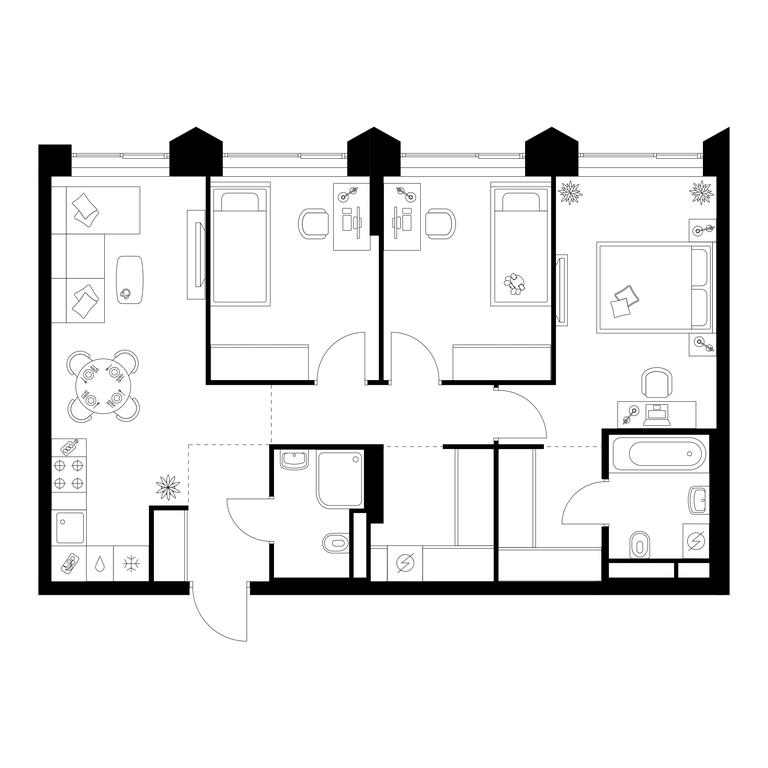 3-BD Apartment Sale, 71.8平方米 at Matveevskiy Park, Ochakovskoye Highway, вл3с11, Moscow, Russia #1 3-BD Apartment Sale, 71.8平方米 at Matveevskiy Park, Ochakovskoye Highway, вл3с11, Moscow, Russia #1