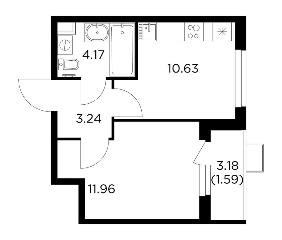 1-BD Apartment Sale, 31.6平方米 at Novoe Pushkino, mikrorayon Novoye Pushkino, Pushkino, Moscow Region, Russia #1 1-BD Apartment Sale, 31.6平方米 at Novoe Pushkino, mikrorayon Novoye Pushkino, Pushkino, Moscow Region, Russia #1