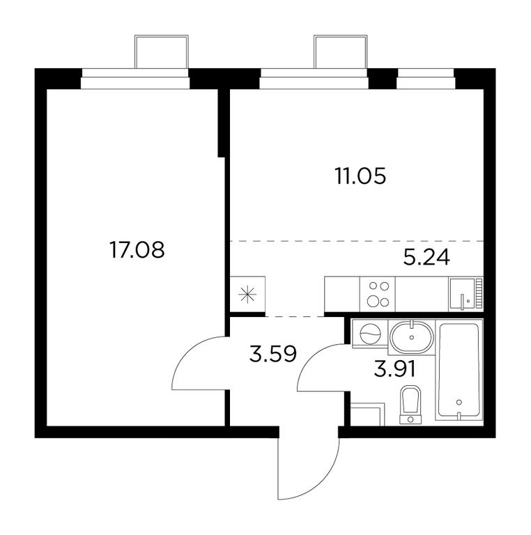 1-BD Apartment Sale, 41平方米 at Novoe Pushkino, mikrorayon Novoye Pushkino, Pushkino, Moscow Region, Russia #1 1-BD Apartment Sale, 41平方米 at Novoe Pushkino, mikrorayon Novoye Pushkino, Pushkino, Moscow Region, Russia #1