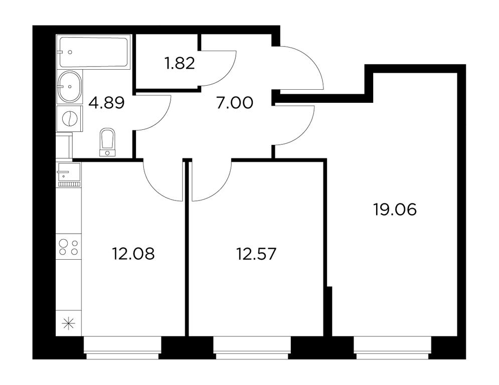 2-BD Apartment Sale, 57.42 sq. m. at Novoe Pushkino, mikrorayon Novoye Pushkino, Pushkino, Moscow Region, Russia #1 2-BD Apartment Sale, 57.42 sq. m. at Novoe Pushkino, mikrorayon Novoye Pushkino, Pushkino, Moscow Region, Russia #1