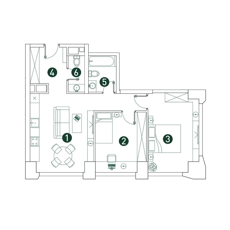2-BD Apartment Sale, 66 sq. m. at Very, Botanicheskaya Street, 29, Moscow, Russia #1 2-BD Apartment Sale, 66 sq. m. at Very, Botanicheskaya Street, 29, Moscow, Russia #1