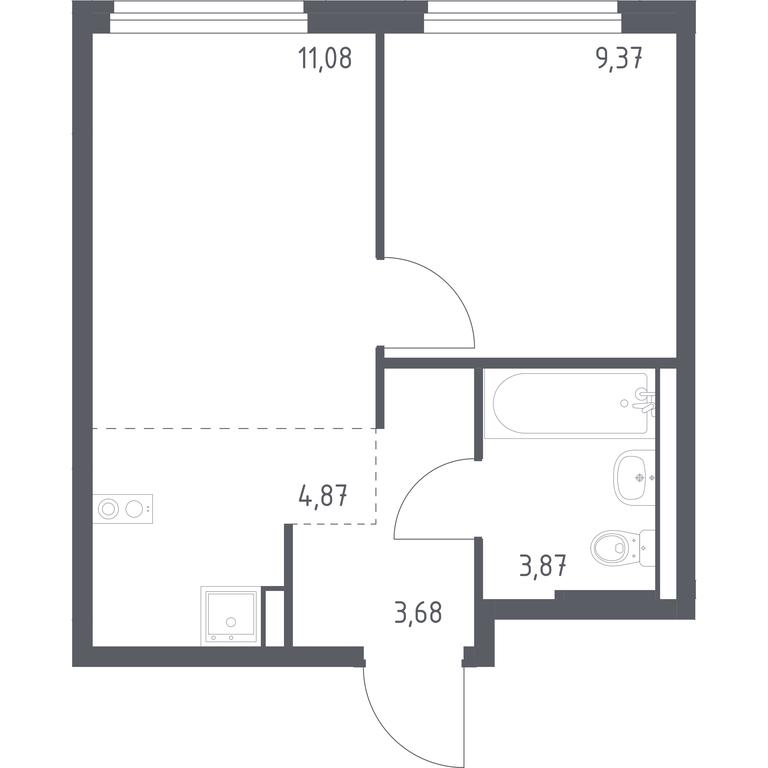 Продажа квартиры, 32,87 м² в ЖК «Новое Внуково», квартал № 38, поселение Кокошкино, Москва, Россия #1 Продажа квартиры, 32,87 м² в ЖК «Новое Внуково», квартал № 38, поселение Кокошкино, Москва, Россия #1