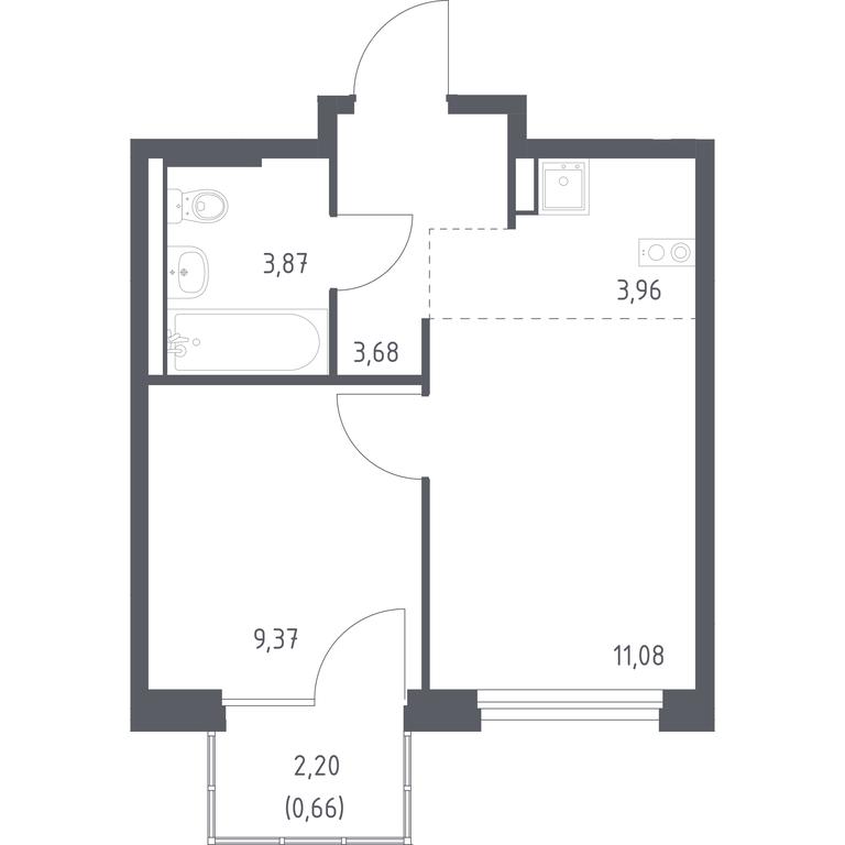 Apartment Sale, 32.62平方米 at Novoe Vnukovo, kvartal № 38, Kokoshkino Settlement, Moscow, Russia #1 Apartment Sale, 32.62平方米 at Novoe Vnukovo, kvartal № 38, Kokoshkino Settlement, Moscow, Russia #1