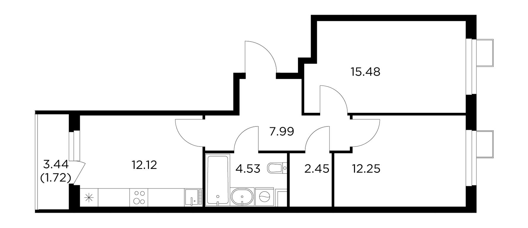 2-BD Apartment Sale, 56.1 sq. m. at Novoe Pushkino, mikrorayon Novoye Pushkino, Pushkino, Moscow Region, Russia #1 2-BD Apartment Sale, 56.1 sq. m. at Novoe Pushkino, mikrorayon Novoye Pushkino, Pushkino, Moscow Region, Russia #1