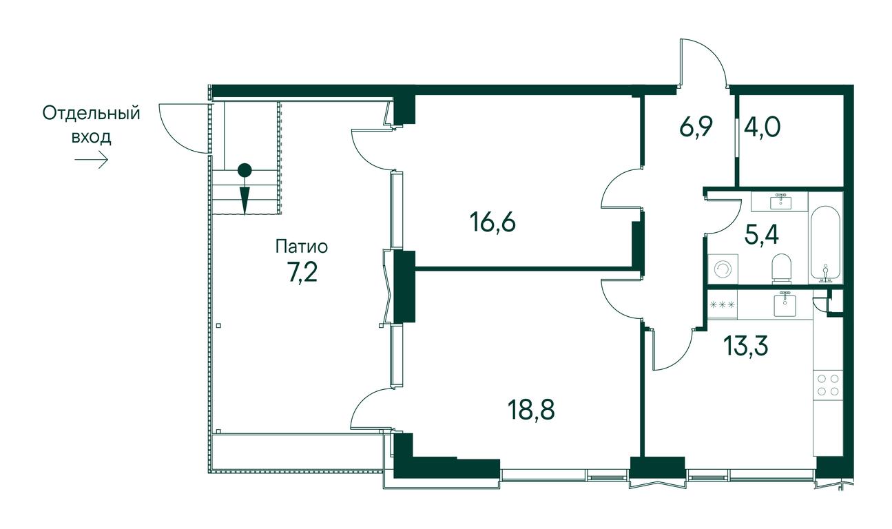 2-BD Apartment Sale, 72.1平方米 at Primavera, Volokolamskoye Highway, вл67, Moscow, Russia #1 2-BD Apartment Sale, 72.1平方米 at Primavera, Volokolamskoye Highway, вл67, Moscow, Russia #1