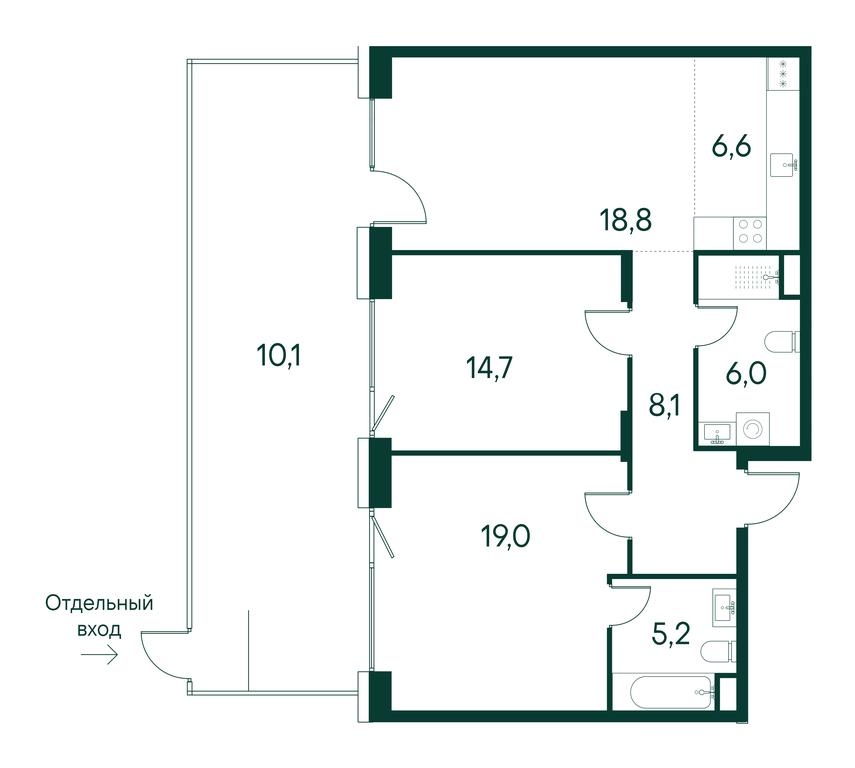3-BD Apartment Sale, 88.4 sq. m. at Primavera, Volokolamskoye Highway, вл67, Moscow, Russia #1 3-BD Apartment Sale, 88.4 sq. m. at Primavera, Volokolamskoye Highway, вл67, Moscow, Russia #1
