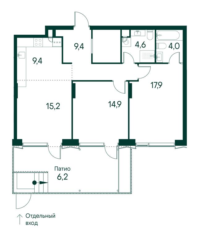 2-BD Apartment Sale, 85.7平方米 at Primavera, Volokolamskoye Highway, вл67, Moscow, Russia #1 2-BD Apartment Sale, 85.7平方米 at Primavera, Volokolamskoye Highway, вл67, Moscow, Russia #1