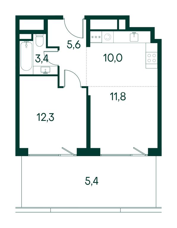 1-BD Apartment Sale, 48.5平方米 at Primavera, Volokolamskoye Highway, вл67, Moscow, Russia #1 1-BD Apartment Sale, 48.5平方米 at Primavera, Volokolamskoye Highway, вл67, Moscow, Russia #1