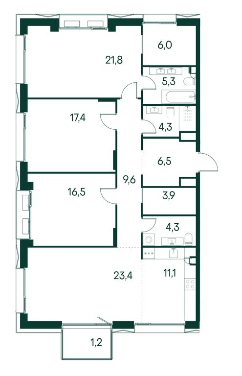 3-BD Apartment Sale, 131.4 sq. m. at Primavera, Volokolamskoye Highway, вл67, Moscow, Russia #1 3-BD Apartment Sale, 131.4 sq. m. at Primavera, Volokolamskoye Highway, вл67, Moscow, Russia #1