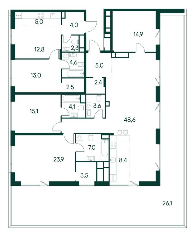 3-BD Apartment Sale, 162.6 sq. m. at Primavera, Volokolamskoye Highway, вл67, Moscow, Russia #1