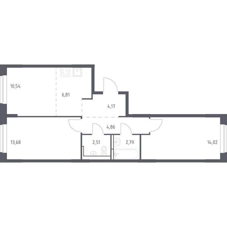 1-BD Apartment Sale, 59.38平方米 at Novoe Vidnoe, Kalinovka Village, Leninskiy City District, Moscow Region, Russia #1 1-BD Apartment Sale, 59.38平方米 at Novoe Vidnoe, Kalinovka Village, Leninskiy City District, Moscow Region, Russia #1