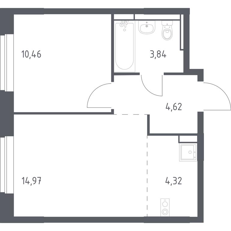 Продажа квартиры, 38,21 м² в ЖК «Новое Видное», деревня Калиновка, Ленинский городской округ, Московская область, Россия #1 Продажа квартиры, 38,21 м² в ЖК «Новое Видное», деревня Калиновка, Ленинский городской округ, Московская область, Россия #1