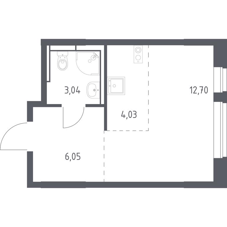 Apartment Sale, 25.82平方米 at Novoe Vidnoe, Kalinovka Village, Leninskiy City District, Moscow Region, Russia #1 Apartment Sale, 25.82平方米 at Novoe Vidnoe, Kalinovka Village, Leninskiy City District, Moscow Region, Russia #1