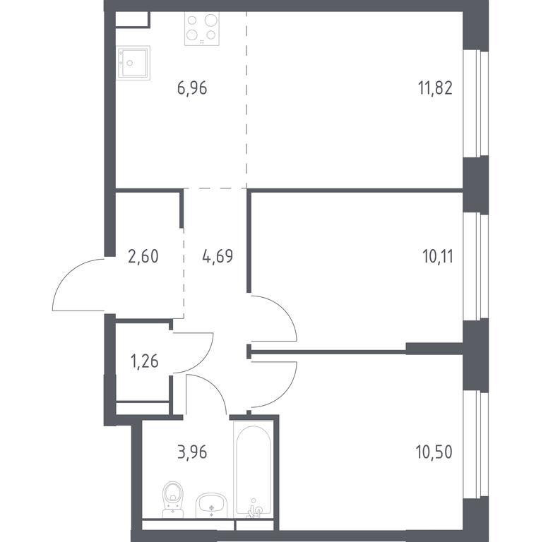 1-BD Apartment Sale, 51.9 sq. m. at Novoe Vidnoe, Kalinovka Village, Leninskiy City District, Moscow Region, Russia #1 1-BD Apartment Sale, 51.9 sq. m. at Novoe Vidnoe, Kalinovka Village, Leninskiy City District, Moscow Region, Russia #1