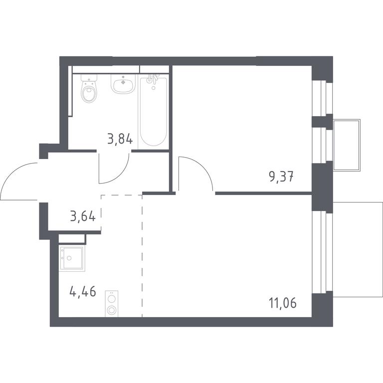 Apartment Sale, 32.37 sq. m. at Novoe Vidnoe, Kalinovka Village, Leninskiy City District, Moscow Region, Russia #1 Apartment Sale, 32.37 sq. m. at Novoe Vidnoe, Kalinovka Village, Leninskiy City District, Moscow Region, Russia #1