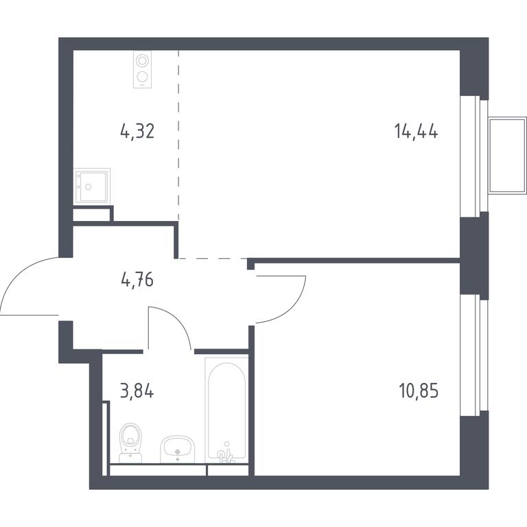 Apartment Sale, 38.21平方米 at Novoe Vidnoe, Kalinovka Village, Leninskiy City District, Moscow Region, Russia #1 Apartment Sale, 38.21平方米 at Novoe Vidnoe, Kalinovka Village, Leninskiy City District, Moscow Region, Russia #1