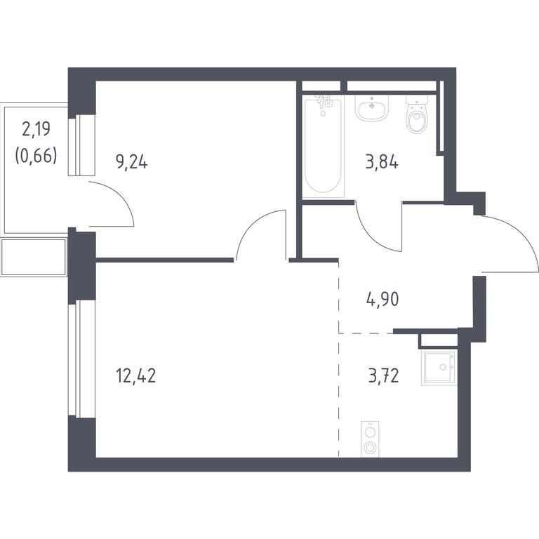 Продажа квартиры, 34,78 м² в ЖК «Новое Видное», деревня Калиновка, Ленинский городской округ, Московская область, Россия #1 Продажа квартиры, 34,78 м² в ЖК «Новое Видное», деревня Калиновка, Ленинский городской округ, Московская область, Россия #1