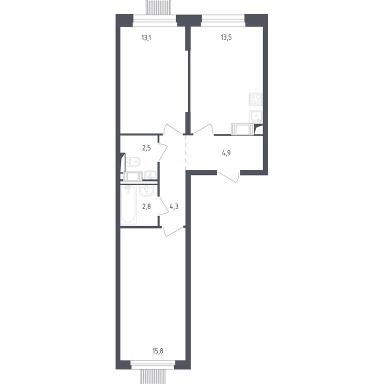 1-BD Apartment Sale, 55.9 sq. m. at Mytishchi Park, Silikatnaya ulitsa, 41к3, Mytischi, Moscow Region, Russia #1 1-BD Apartment Sale, 55.9 sq. m. at Mytishchi Park, Silikatnaya ulitsa, 41к3, Mytischi, Moscow Region, Russia #1