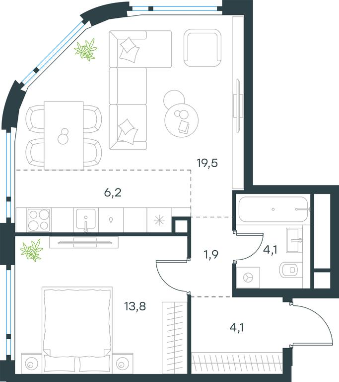 Продажа 1-комн. квартиры, 49,6 м² в ЖК «Левел Нижегородская», Перовское шоссе, 21с1, Москва, Россия #1 Продажа 1-комн. квартиры, 49,6 м² в ЖК «Левел Нижегородская», Перовское шоссе, 21с1, Москва, Россия #1