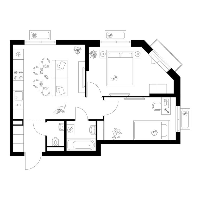 2-BD Apartment Sale, 49.87 sq. m. at Ilinskie Luga, Zapovednaya Street, 1, posyolok Ilyinskoye-Usovo, Krasnogorsk City District, Moscow Region, Russia #1 2-BD Apartment Sale, 49.87 sq. m. at Ilinskie Luga, Zapovednaya Street, 1, posyolok Ilyinskoye-Usovo, Krasnogorsk City District, Moscow Region, Russia #1