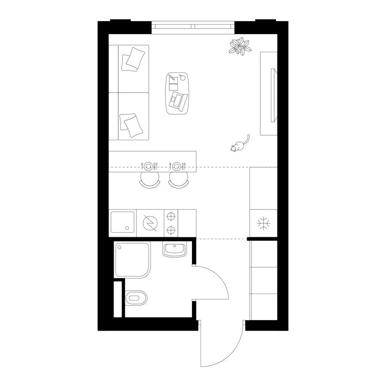 Apartment Sale, 21.76平方米 at Ilinskie Luga, Zapovednaya Street, 1, posyolok Ilyinskoye-Usovo, Krasnogorsk City District, Moscow Region, Russia #1