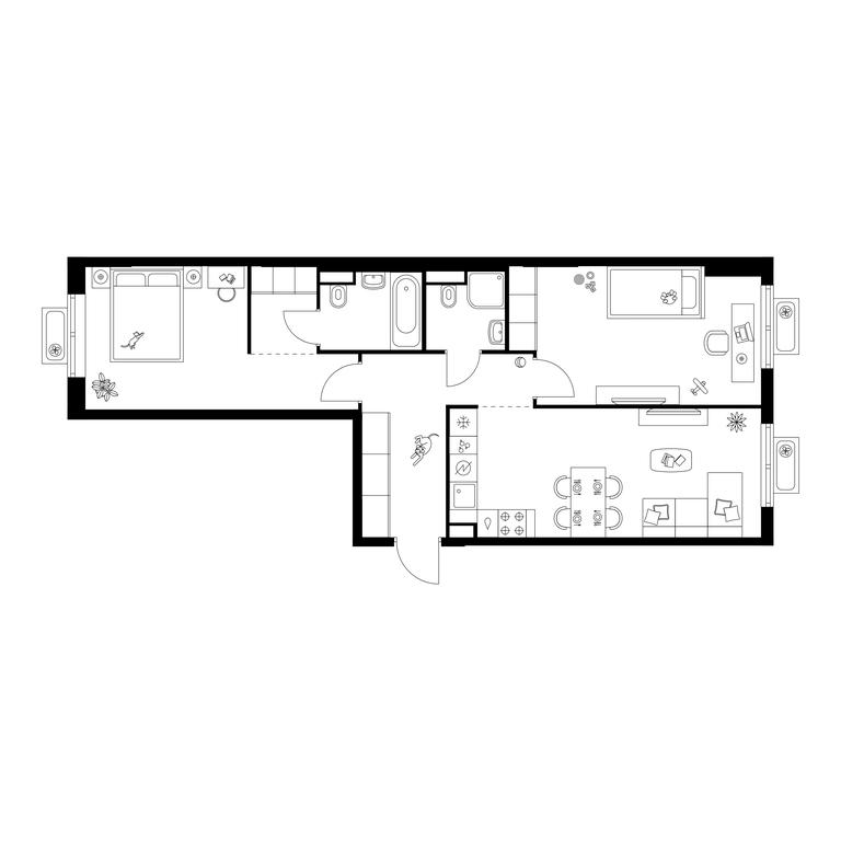 2-BD Apartment Sale, 66.06 sq. m. at Ilinskie Luga, Zapovednaya Street, 1, posyolok Ilyinskoye-Usovo, Krasnogorsk City District, Moscow Region, Russia #1 2-BD Apartment Sale, 66.06 sq. m. at Ilinskie Luga, Zapovednaya Street, 1, posyolok Ilyinskoye-Usovo, Krasnogorsk City District, Moscow Region, Russia #1