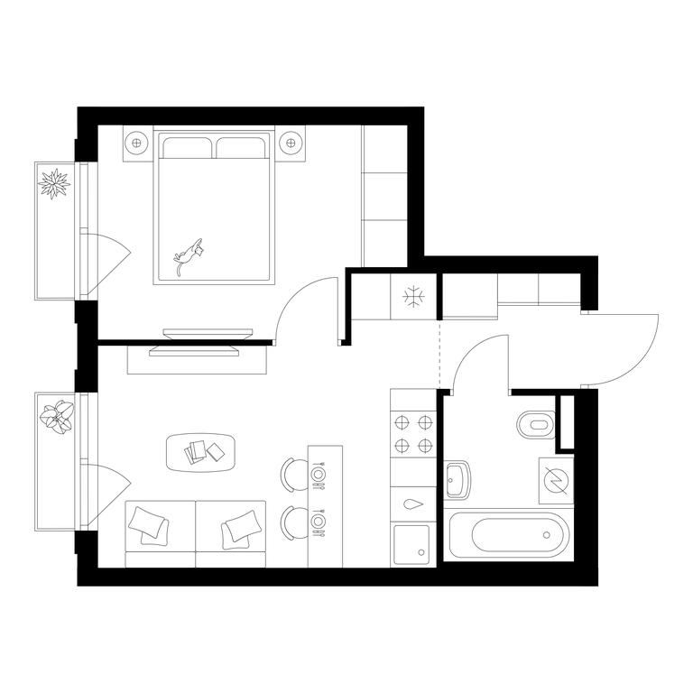 1-BD Apartment Sale, 31.09 sq. m. at Ilinskie Luga, Zapovednaya Street, 1, posyolok Ilyinskoye-Usovo, Krasnogorsk City District, Moscow Region, Russia #1