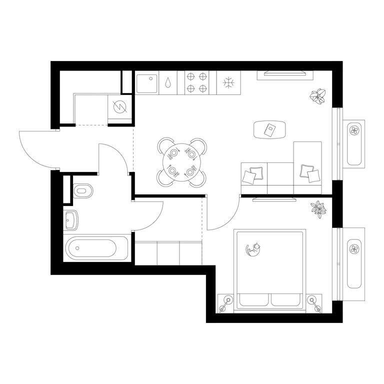 1-BD Apartment Sale, 34.7 sq. m. at Ilinskie Luga, Zapovednaya Street, 1, posyolok Ilyinskoye-Usovo, Krasnogorsk City District, Moscow Region, Russia #1 1-BD Apartment Sale, 34.7 sq. m. at Ilinskie Luga, Zapovednaya Street, 1, posyolok Ilyinskoye-Usovo, Krasnogorsk City District, Moscow Region, Russia #1