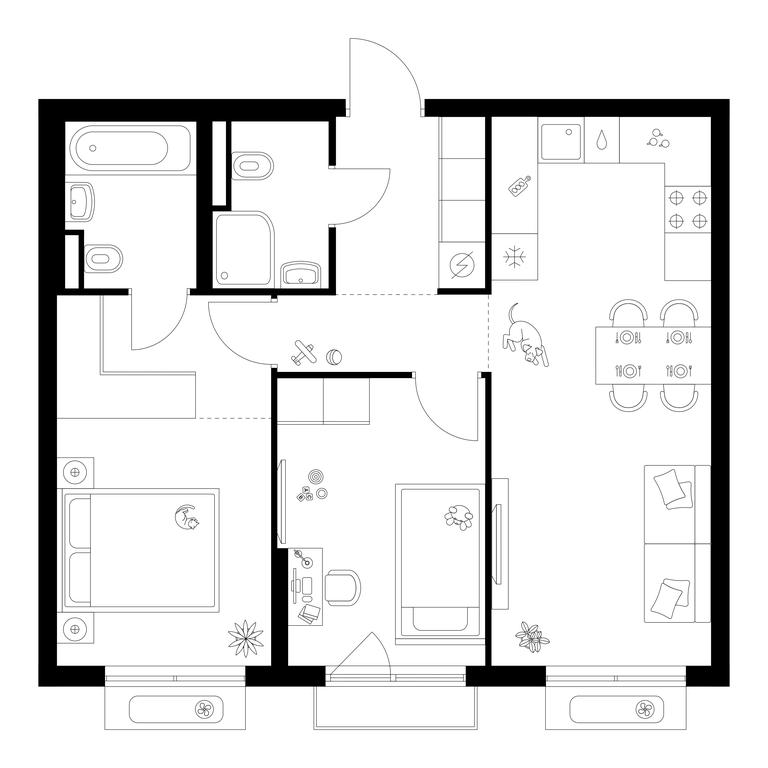 2-BD Apartment Sale, 57.3 sq. m. at Ilinskie Luga, Zapovednaya Street, 1, posyolok Ilyinskoye-Usovo, Krasnogorsk City District, Moscow Region, Russia #1 2-BD Apartment Sale, 57.3 sq. m. at Ilinskie Luga, Zapovednaya Street, 1, posyolok Ilyinskoye-Usovo, Krasnogorsk City District, Moscow Region, Russia #1