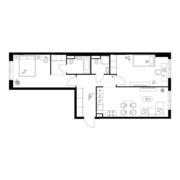 2-BD Apartment Sale, 66.06 sq. m. at Ilinskie Luga, Zapovednaya Street, 1, posyolok Ilyinskoye-Usovo, Krasnogorsk City District, Moscow Region, Russia #1 2-BD Apartment Sale, 66.06 sq. m. at Ilinskie Luga, Zapovednaya Street, 1, posyolok Ilyinskoye-Usovo, Krasnogorsk City District, Moscow Region, Russia #1