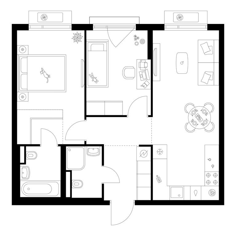 2-BD Apartment Sale, 57.15 sq. m. at Ilinskie Luga, Zapovednaya Street, 1, posyolok Ilyinskoye-Usovo, Krasnogorsk City District, Moscow Region, Russia #1 2-BD Apartment Sale, 57.15 sq. m. at Ilinskie Luga, Zapovednaya Street, 1, posyolok Ilyinskoye-Usovo, Krasnogorsk City District, Moscow Region, Russia #1