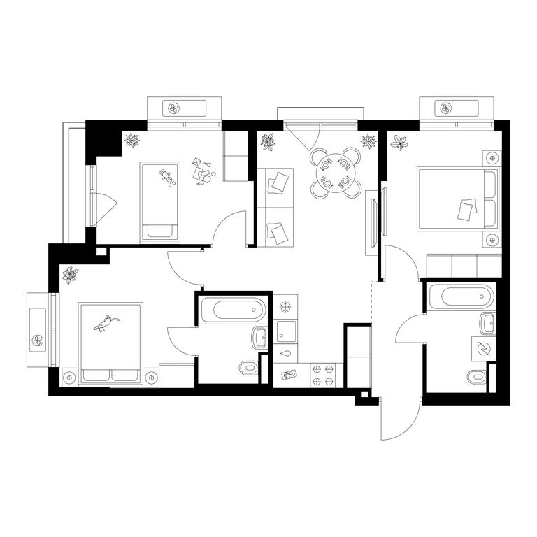 3-BD Apartment Sale, 60.57 sq. m. at Ilinskie Luga, Zapovednaya Street, 1, posyolok Ilyinskoye-Usovo, Krasnogorsk City District, Moscow Region, Russia #1 3-BD Apartment Sale, 60.57 sq. m. at Ilinskie Luga, Zapovednaya Street, 1, posyolok Ilyinskoye-Usovo, Krasnogorsk City District, Moscow Region, Russia #1