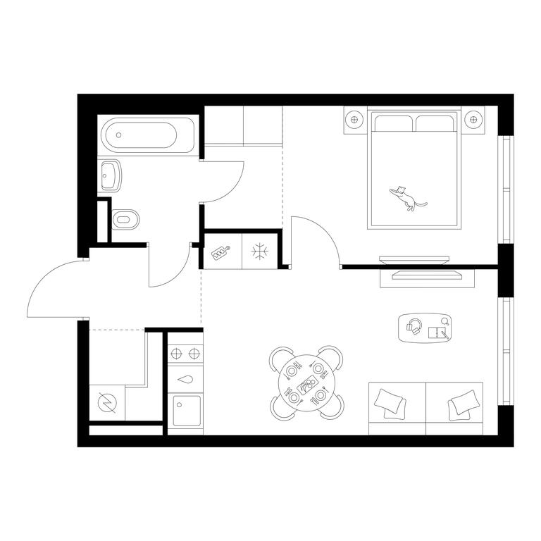 1-BD Apartment Sale, 35.41 sq. m. at Ilinskie Luga, Zapovednaya Street, 1, posyolok Ilyinskoye-Usovo, Krasnogorsk City District, Moscow Region, Russia #1 1-BD Apartment Sale, 35.41 sq. m. at Ilinskie Luga, Zapovednaya Street, 1, posyolok Ilyinskoye-Usovo, Krasnogorsk City District, Moscow Region, Russia #1