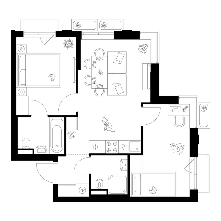 2-BD Apartment Sale, 47.65 sq. m. at Ilinskie Luga, Zapovednaya Street, 1, posyolok Ilyinskoye-Usovo, Krasnogorsk City District, Moscow Region, Russia #1 2-BD Apartment Sale, 47.65 sq. m. at Ilinskie Luga, Zapovednaya Street, 1, posyolok Ilyinskoye-Usovo, Krasnogorsk City District, Moscow Region, Russia #1