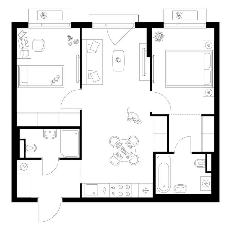 2-BD Apartment Sale, 56.31平方米 at Ilinskie Luga, Zapovednaya Street, 1, posyolok Ilyinskoye-Usovo, Krasnogorsk City District, Moscow Region, Russia #1 2-BD Apartment Sale, 56.31平方米 at Ilinskie Luga, Zapovednaya Street, 1, posyolok Ilyinskoye-Usovo, Krasnogorsk City District, Moscow Region, Russia #1