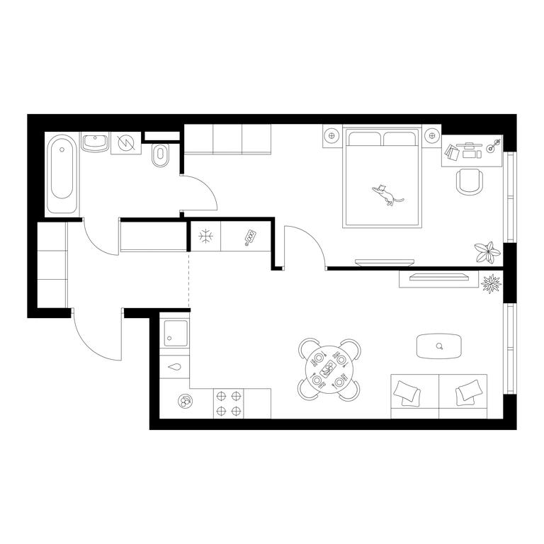 1-BD Apartment Sale, 46.43 sq. m. at Ilinskie Luga, Zapovednaya Street, 1, posyolok Ilyinskoye-Usovo, Krasnogorsk City District, Moscow Region, Russia #1 1-BD Apartment Sale, 46.43 sq. m. at Ilinskie Luga, Zapovednaya Street, 1, posyolok Ilyinskoye-Usovo, Krasnogorsk City District, Moscow Region, Russia #1