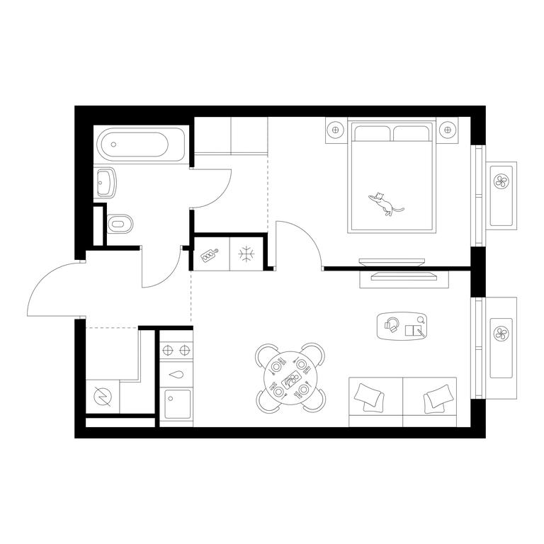 1-BD Apartment Sale, 35.41 sq. m. at Ilinskie Luga, Zapovednaya Street, 1, posyolok Ilyinskoye-Usovo, Krasnogorsk City District, Moscow Region, Russia #1 1-BD Apartment Sale, 35.41 sq. m. at Ilinskie Luga, Zapovednaya Street, 1, posyolok Ilyinskoye-Usovo, Krasnogorsk City District, Moscow Region, Russia #1