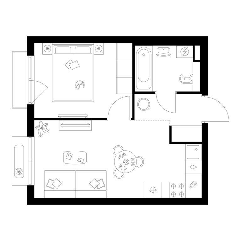 1-BD Apartment Sale, 34.5 sq. m. at Ilinskie Luga, Zapovednaya Street, 1, posyolok Ilyinskoye-Usovo, Krasnogorsk City District, Moscow Region, Russia #1 1-BD Apartment Sale, 34.5 sq. m. at Ilinskie Luga, Zapovednaya Street, 1, posyolok Ilyinskoye-Usovo, Krasnogorsk City District, Moscow Region, Russia #1