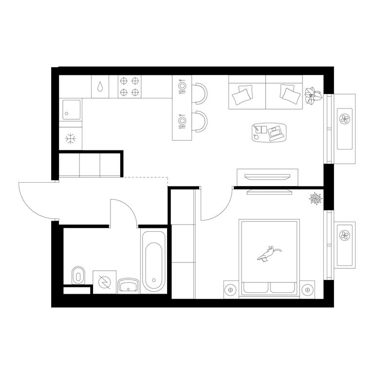 1-BD Apartment Sale, 37.74平方米 at Ilinskie Luga, Zapovednaya Street, 1, posyolok Ilyinskoye-Usovo, Krasnogorsk City District, Moscow Region, Russia #1 1-BD Apartment Sale, 37.74平方米 at Ilinskie Luga, Zapovednaya Street, 1, posyolok Ilyinskoye-Usovo, Krasnogorsk City District, Moscow Region, Russia #1